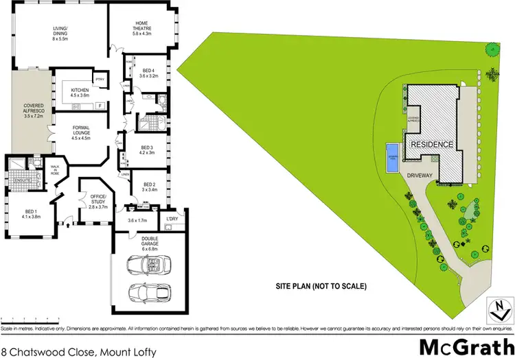 Floorplan of Homely house listing, 8 Chatswood Close, Mount Lofty QLD 4350