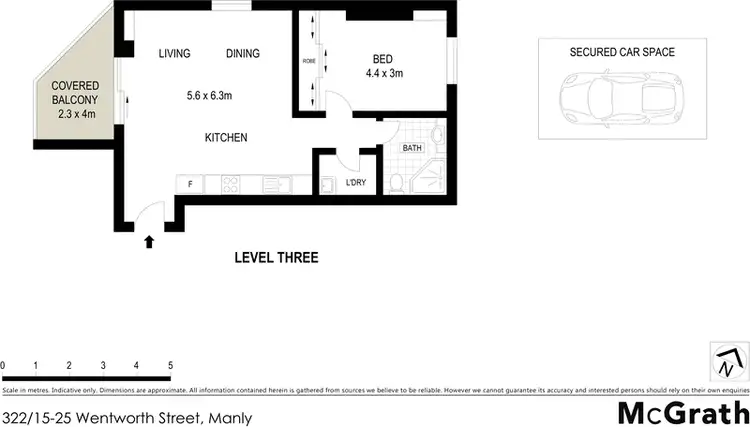 Floorplan of Homely apartment listing, 322/15 Wentworth Street, Manly NSW 2095