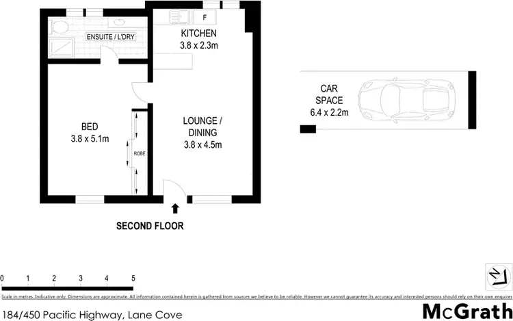 Floorplan of Homely apartment listing, 184/450 Pacific Highway, Lane Cove NSW 2066