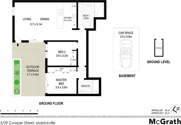 Floorplan of Homely apartment listing, 5/29 Cowper Street, Marrickville NSW 2204