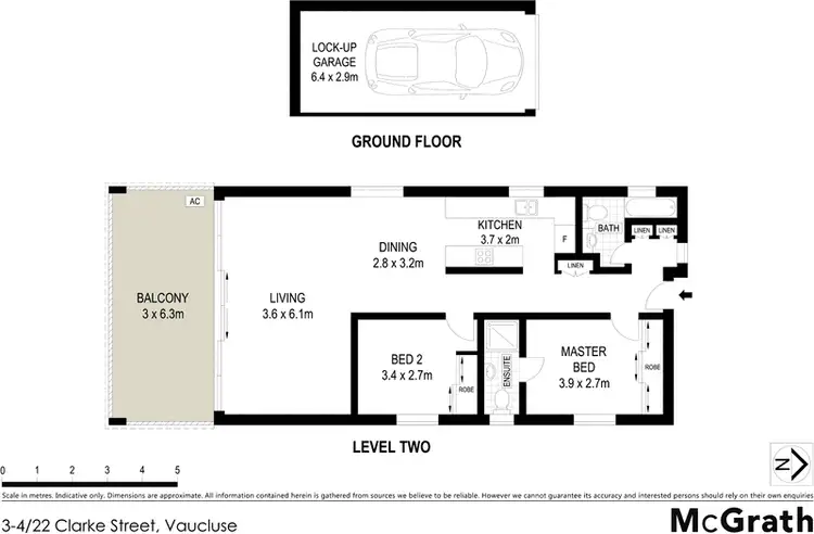 Floorplan of Homely apartment listing, 3-4/22 Clarke Street, Vaucluse NSW 2030