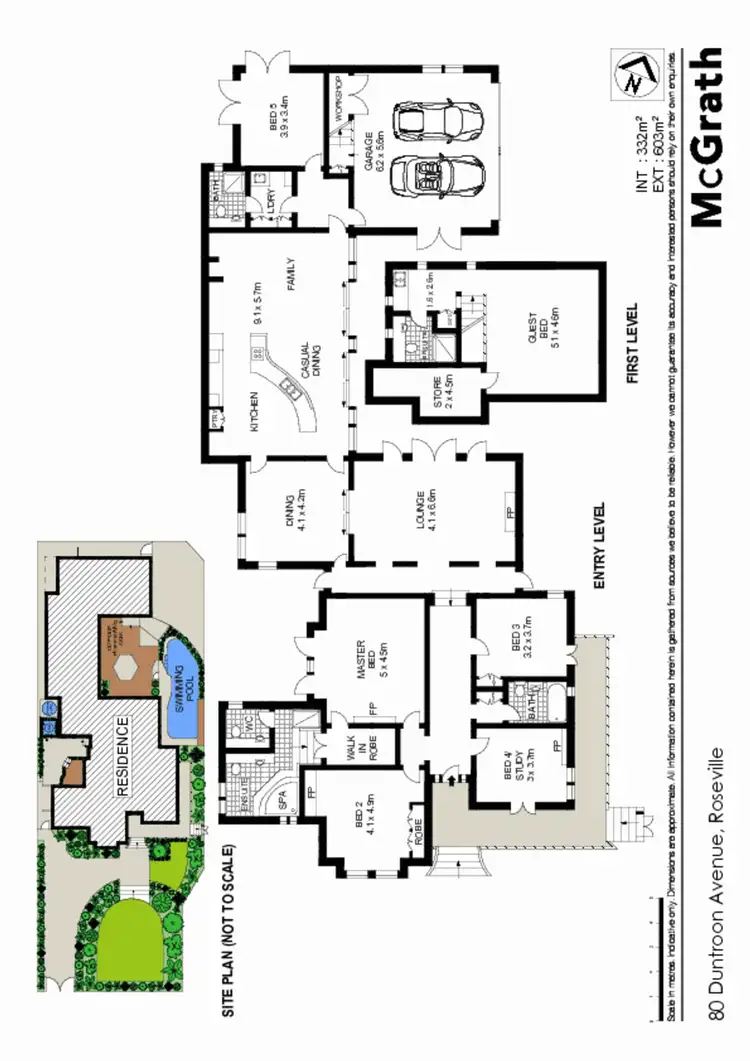 Floorplan of Homely house listing, 80 Duntroon Avenue, Roseville NSW 2069