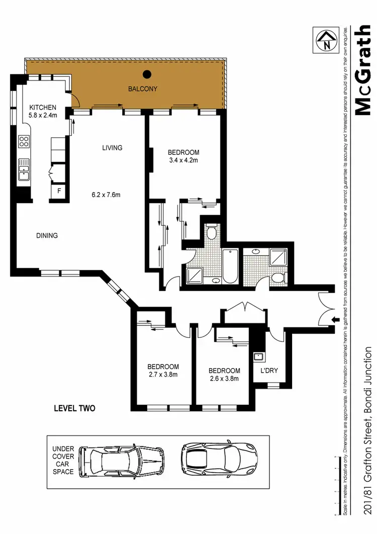 Floorplan of Homely apartment listing, 201/81 Grafton Street, Bondi Junction NSW 2022