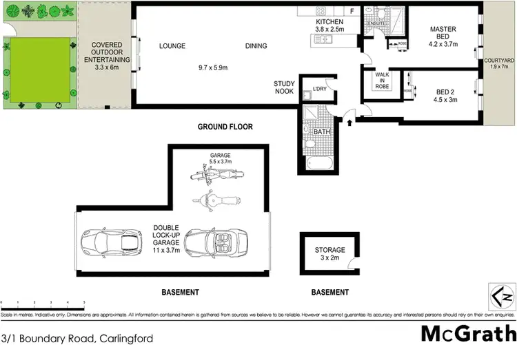Floorplan of Homely apartment listing, 3/1 Boundary Road, Carlingford NSW 2118