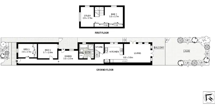 Floorplan of Homely house listing, 90 Darley Street, Newtown NSW 2042