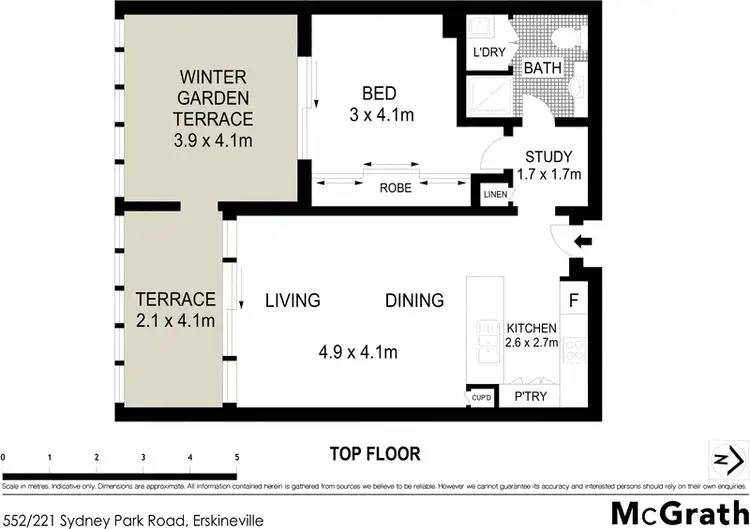 Floorplan of Homely apartment listing, 552/221 Sydney Park Road, Erskineville NSW 2043