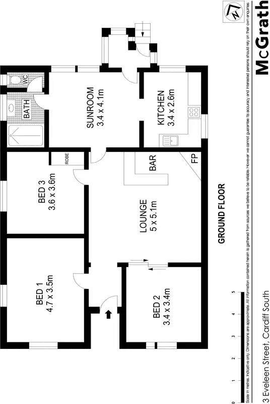 Floorplan of Homely house listing, 3 Eveleen Street, Cardiff South NSW 2285