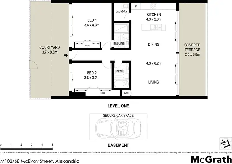 Floorplan of Homely apartment listing, M102/68 McEvoy Street, Alexandria NSW 2015