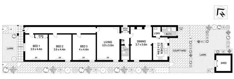 Floorplan of Homely house listing, 25 Denison Road, Lewisham NSW 2049