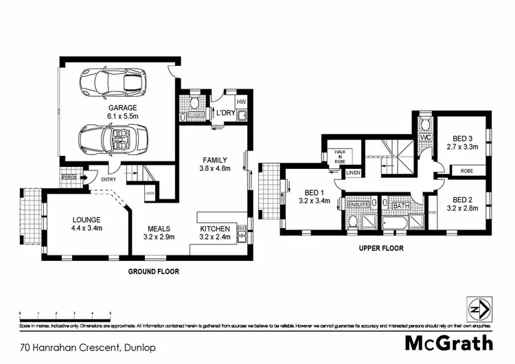 Floorplan of Homely house listing, 70 Hanrahan Crescent, Dunlop ACT 2615