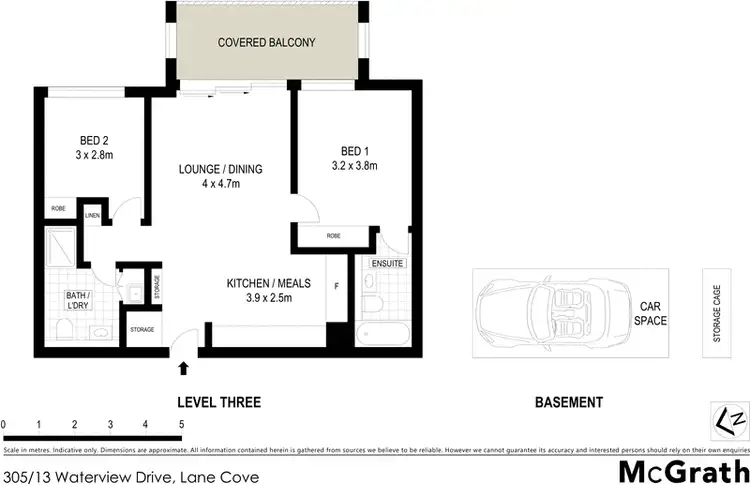 Floorplan of Homely apartment listing, 305/13 Waterview Drive, Lane Cove NSW 2066