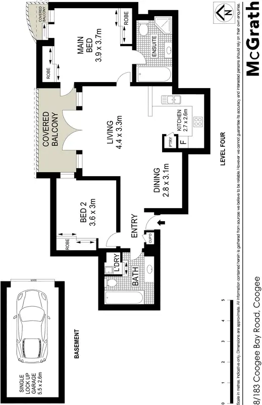 Floorplan of Homely apartment listing, 8/183 Coogee Bay Road, Coogee NSW 2034