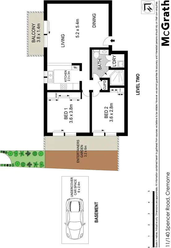 Floorplan of Homely apartment listing, 11/140 Spencer Road, Cremorne NSW 2090