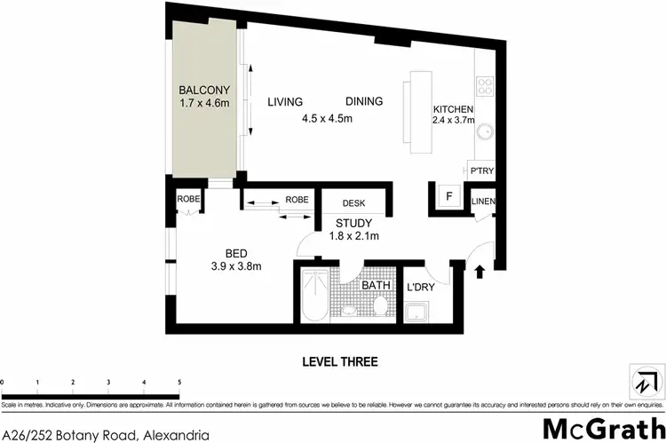 Floorplan of Homely apartment listing, A26/252 Botany Road, Alexandria NSW 2015