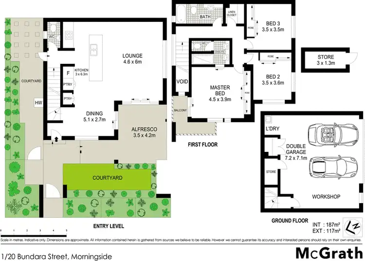 Floorplan of Homely townhouse listing, 1/20 Bundara Street, Morningside QLD 4170