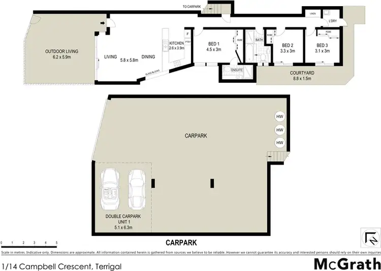 Floorplan of Homely apartment listing, 1/14 Campbell Crescent, Terrigal NSW 2260