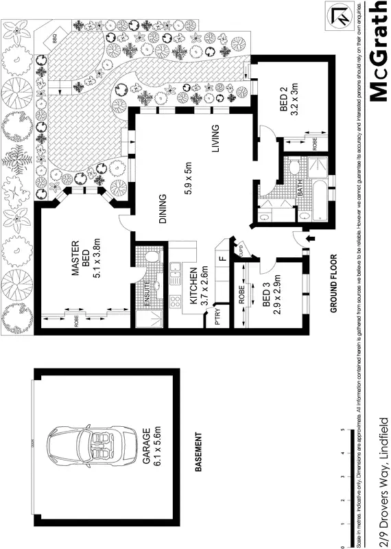 Floorplan of Homely townhouse listing, 2/9 Drovers Way, Lindfield NSW 2070