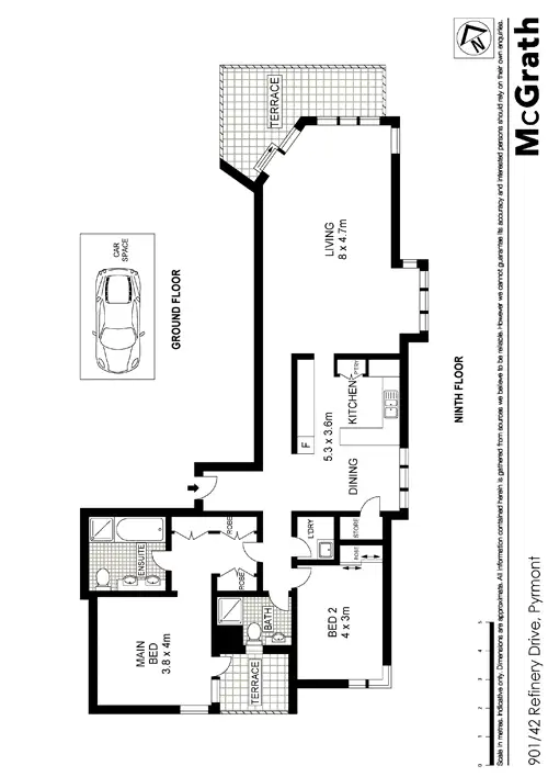 Floorplan of Homely apartment listing, 901/42 Refinery Drive, Pyrmont NSW 2009