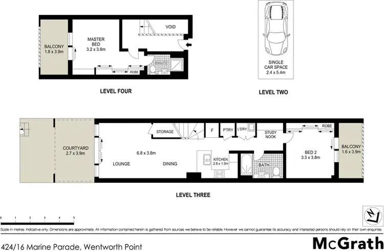 Floorplan of Homely apartment listing, 424/16 Marine Parade, Wentworth Point NSW 2127