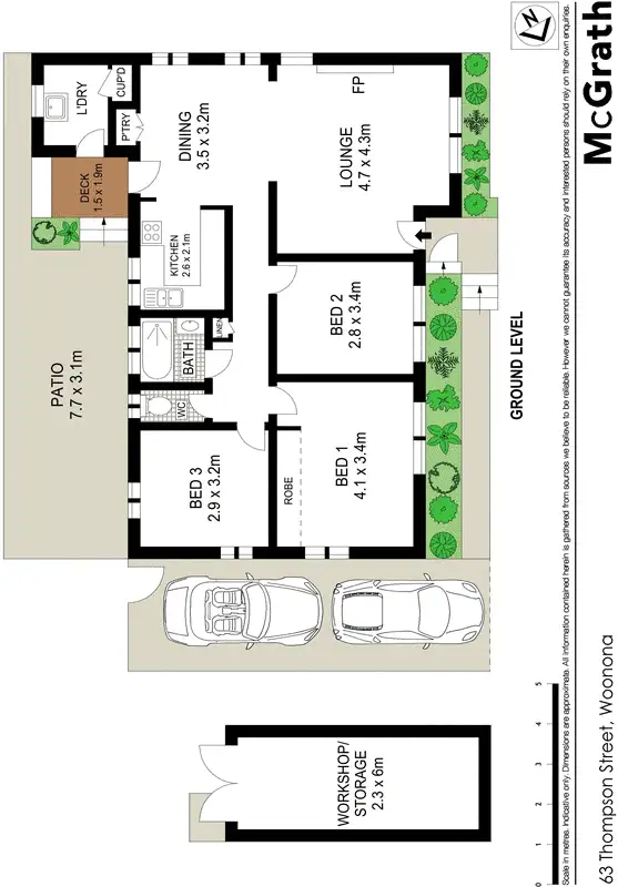 Floorplan of Homely house listing, 63 Thompson Street, Woonona NSW 2517