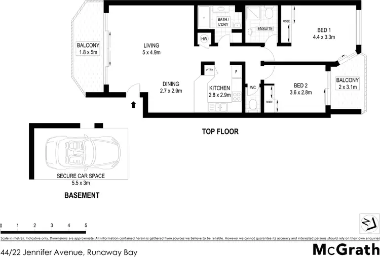 Floorplan of Homely apartment listing, 44/22 Jennifer Avenue, Runaway Bay QLD 4216