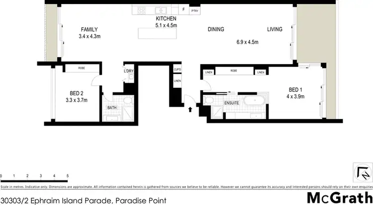 Floorplan of Homely apartment listing, 30303/2 Ephraim Island Parade, Paradise Point QLD 4216