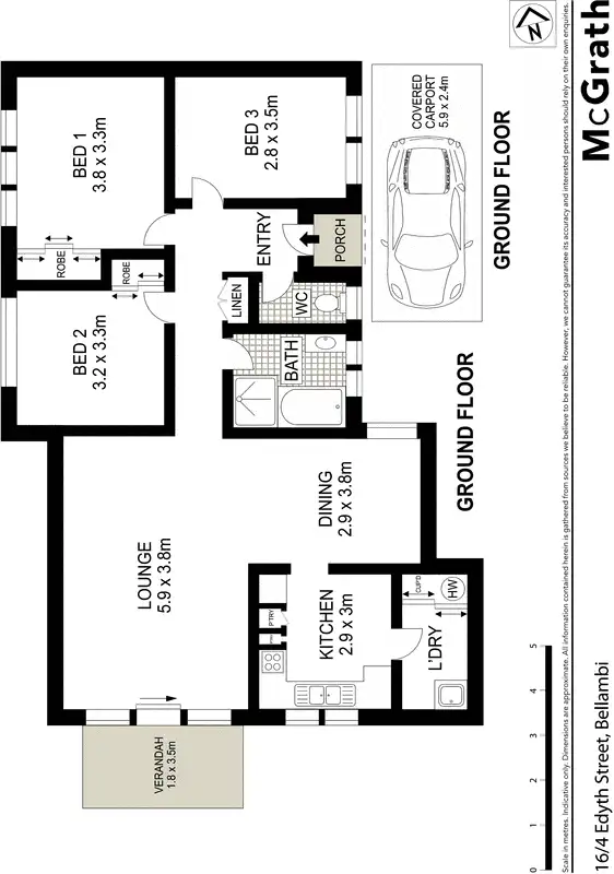 Floorplan of Homely villa listing, 16/4 Edyth Street, Bellambi NSW 2518