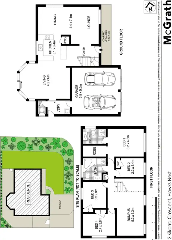 Floorplan of Homely house listing, 2 Kikarra Crescent, Hawks Nest NSW 2324