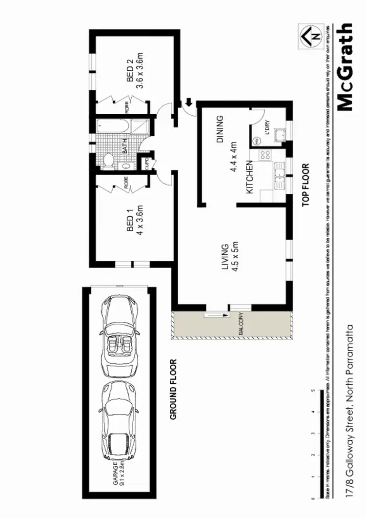 Floorplan of Homely apartment listing, 17/8 Galloway Street, North Parramatta NSW 1750