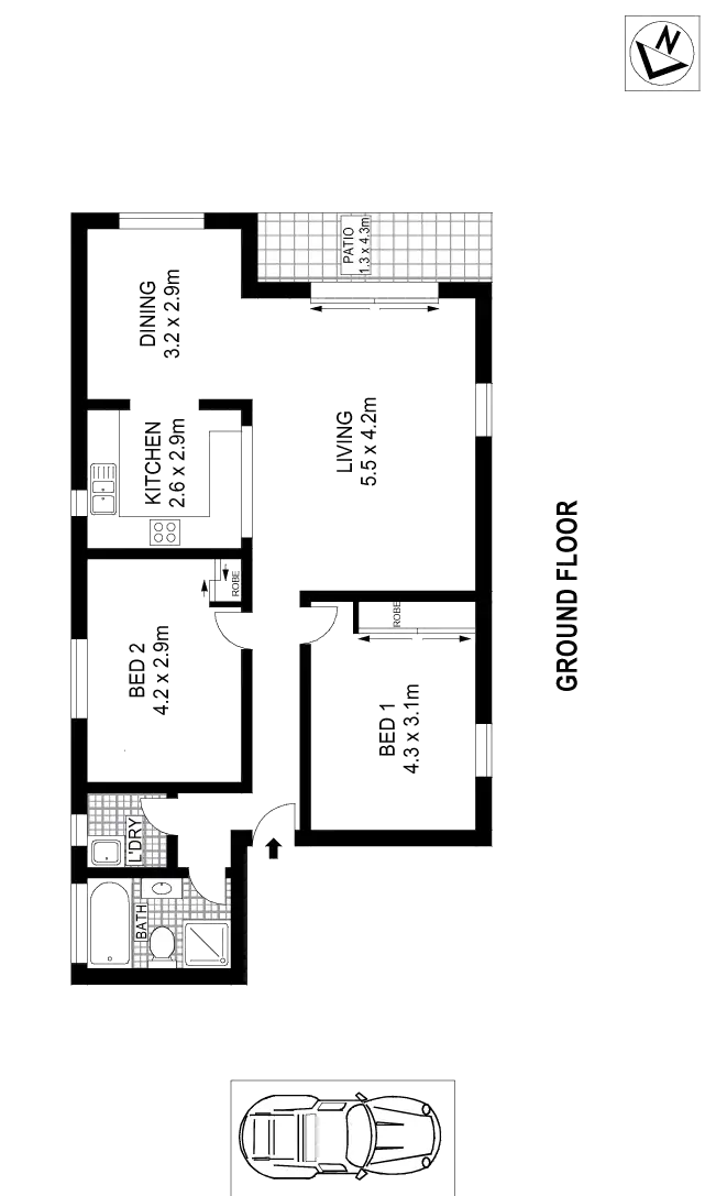 Floorplan of Homely apartment listing, 4/144 Oberon Street, Coogee NSW 2034