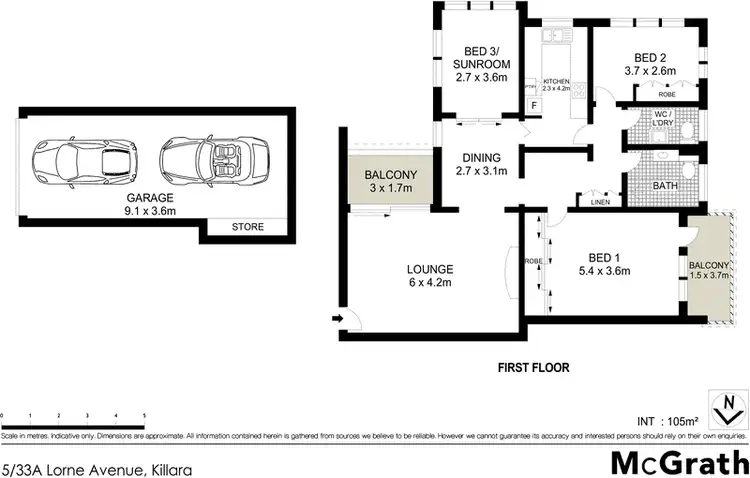 Floorplan of Homely apartment listing, 5/33A Lorne Avenue, Killara NSW 2071