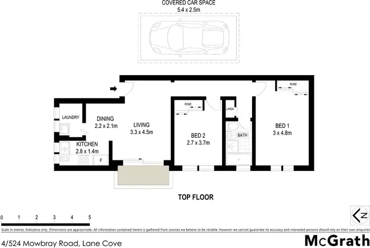 Floorplan of Homely apartment listing, 4/524 Mowbray Road, Lane Cove NSW 2066