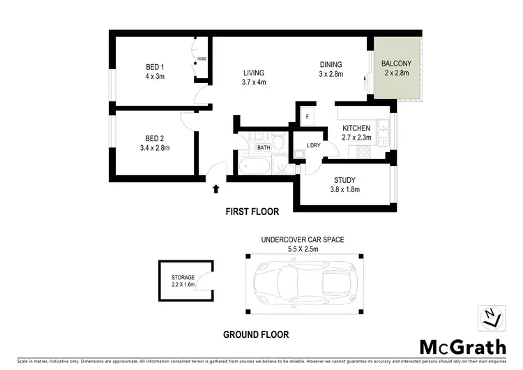 Floorplan of Homely apartment listing, 5/50 Epping Road, Lane Cove NSW 2066