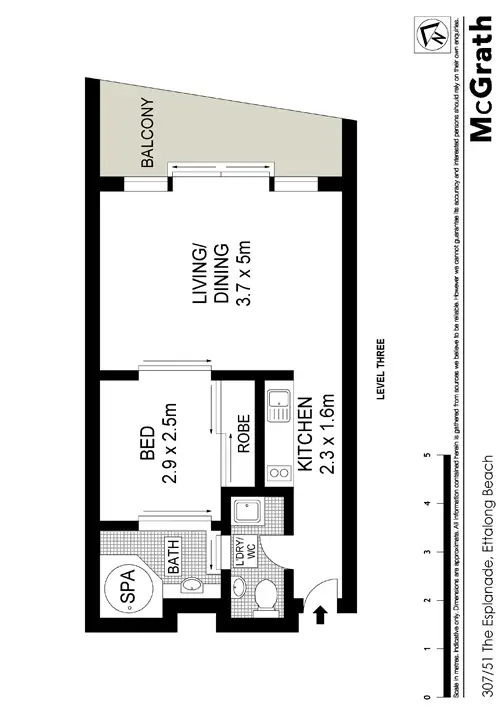 Floorplan of Homely apartment listing, 307/51 The Esplanade, Ettalong Beach NSW 2257