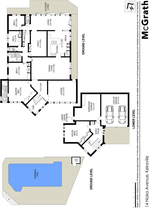 Floorplan of Homely house listing, 14 Nioka Avenue, Keiraville NSW 2500