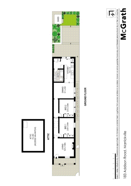 Floorplan of Homely house listing, 183 Addison Road, Marrickville NSW 2204