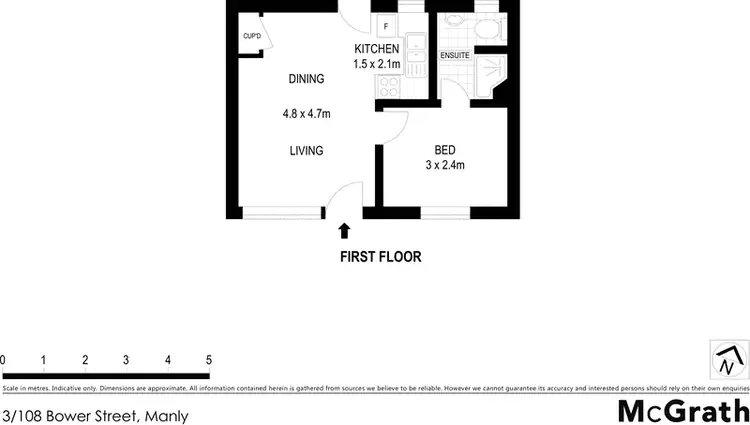 Floorplan of Homely apartment listing, 3/108 Bower Street, Manly NSW 2095
