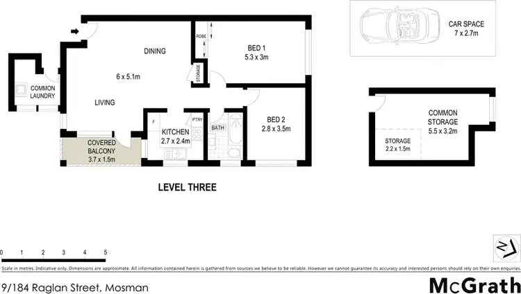 Floorplan of Homely apartment listing, 9/184 Raglan Street, Mosman NSW 2088