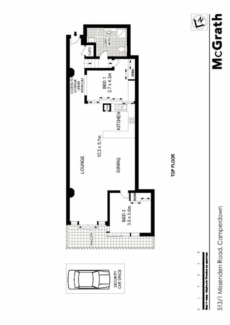 Floorplan of Homely apartment listing, 513/1 Missenden Road, Camperdown NSW 2050