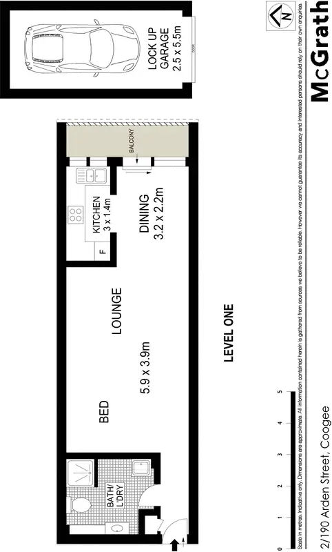 Floorplan of Homely apartment listing, 2/190 Arden Street, Coogee NSW 2034