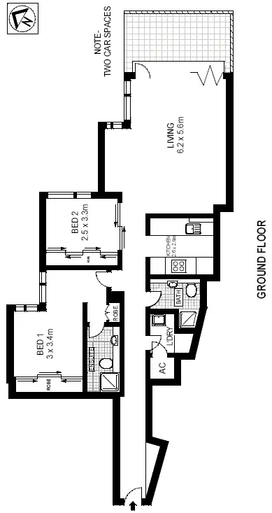 Floorplan of Homely apartment listing, 303/22 Point Street, Pyrmont NSW 2009
