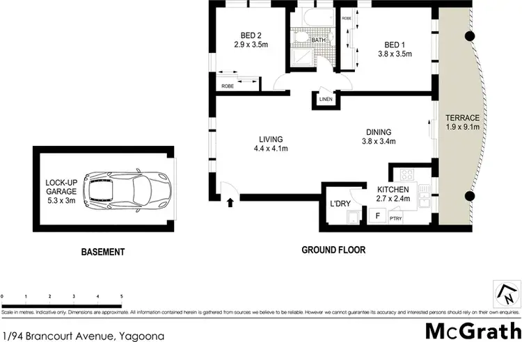 Floorplan of Homely apartment listing, 1/94 Brancourt Avenue, Yagoona NSW 2199