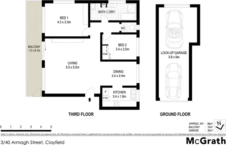 Floorplan of Homely apartment listing, 3/40 Armagh Street, Clayfield QLD 4011