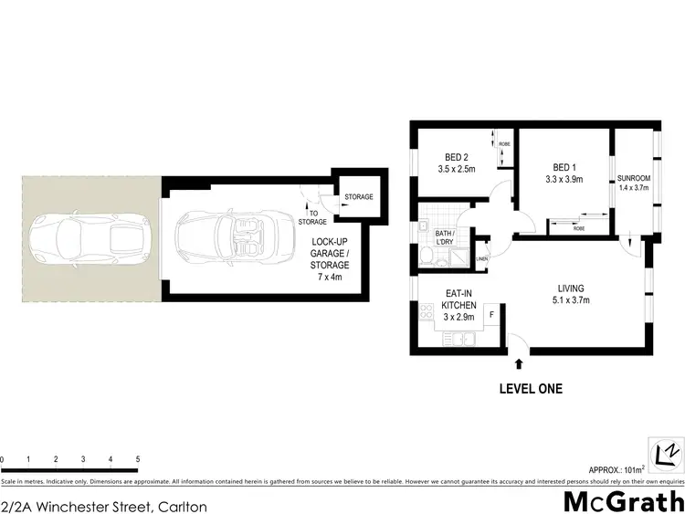Floorplan of Homely apartment listing, 2/2A Winchester Street, Carlton NSW 2218