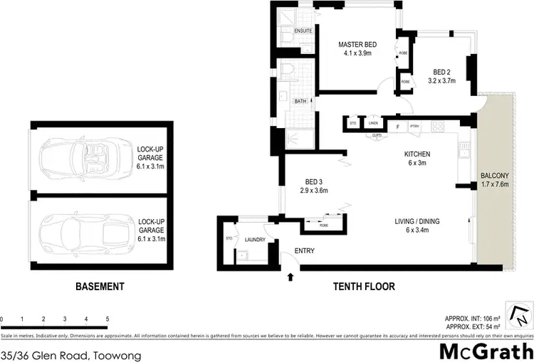 Floorplan of Homely apartment listing, 35/36 Glen Road, Toowong QLD 4066
