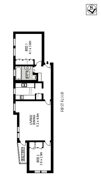 Floorplan of Homely apartment listing, 4/2 Birriga Road, Bellevue Hill NSW 2023