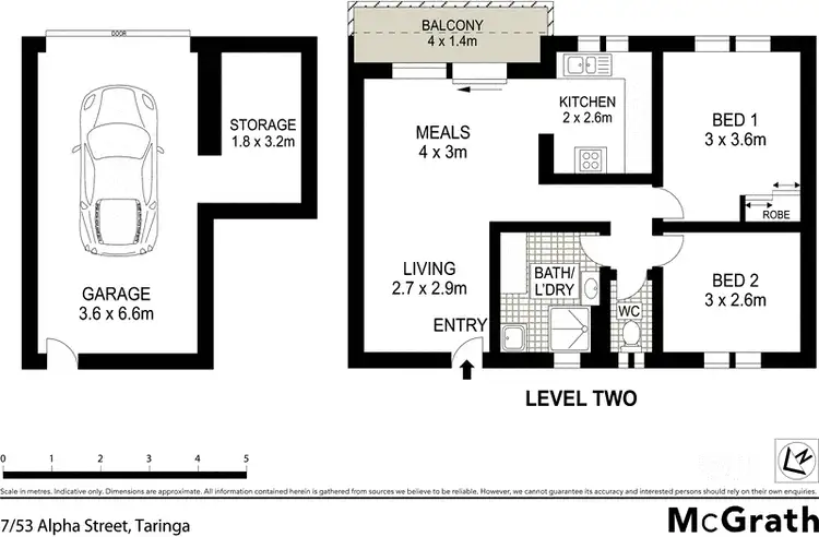 Floorplan of Homely apartment listing, 7/53 Alpha Street, Taringa QLD 4068