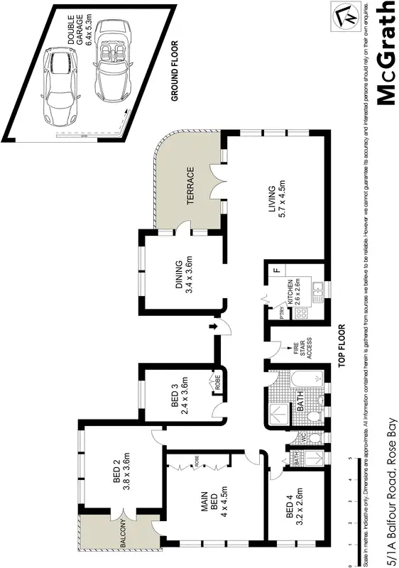 Floorplan of Homely apartment listing, 5/1A Balfour Road, Rose Bay NSW 2029