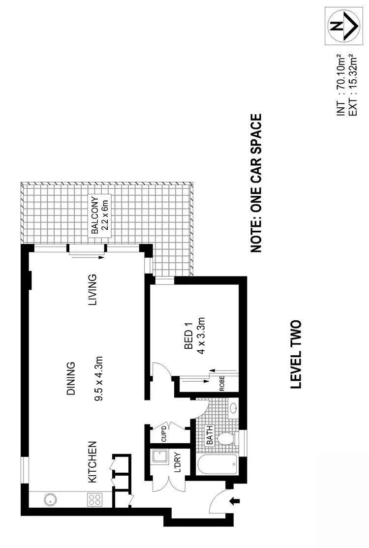 Floorplan of Homely apartment listing, B401/106 Brook Street, Coogee NSW 2034