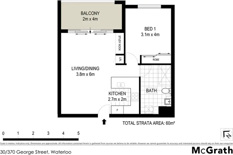 Floorplan of Homely apartment listing, 30/370 GEORGE Street, Waterloo NSW 2017